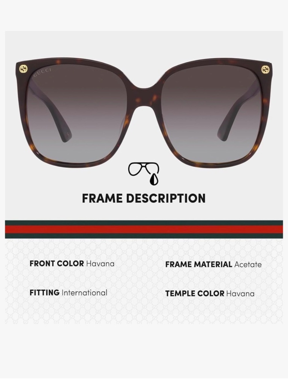 Gucci Tortoiseshell Frame Sunglasses with Brown Lenses - Picture 3 of 12